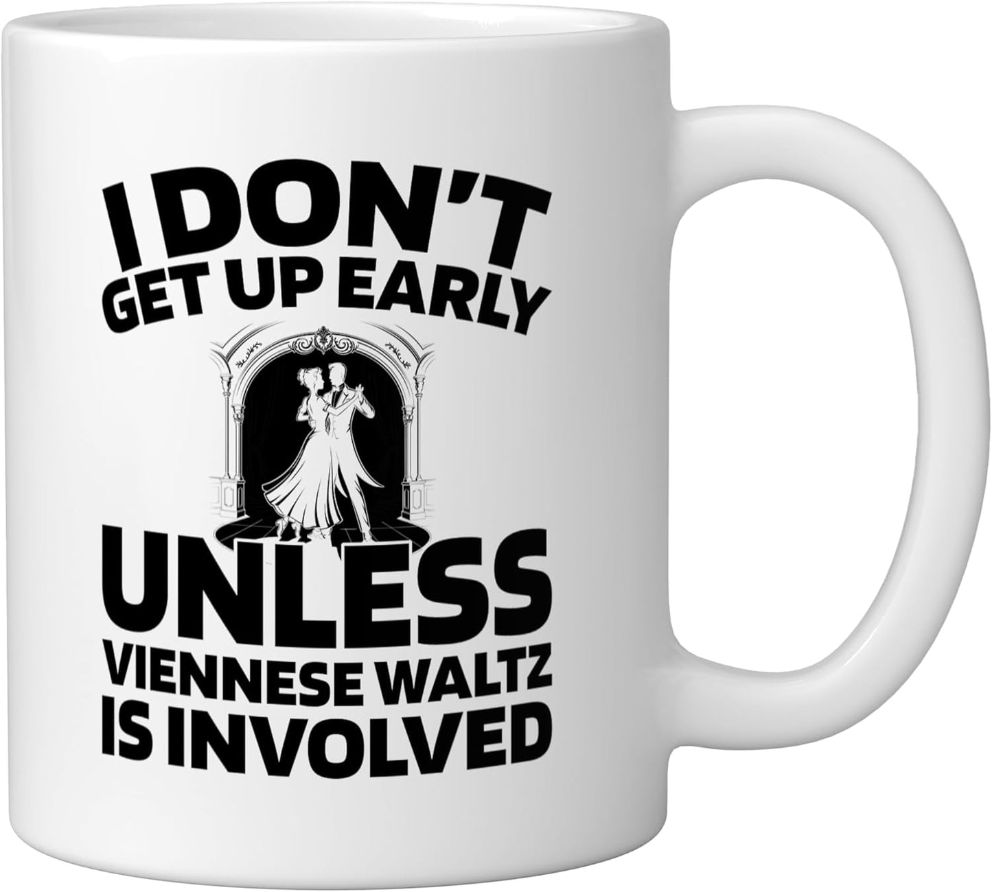 Taza Cerámica Baile Salón Vienesa Rápida Blanca