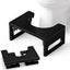 Taburete orinal plegable bambú antideslizante negro