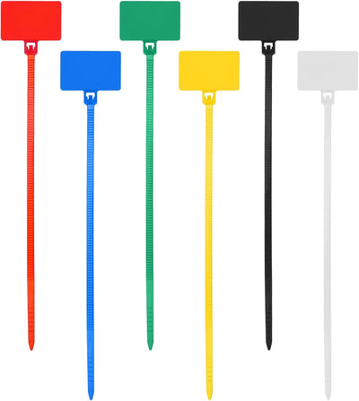 600 Etiquetas Nailon 6pulg Impermeables Blanco Amarillo Negro Verde