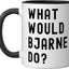 Taza de cerámica What Would Bjarne Do? Negro/Blanco