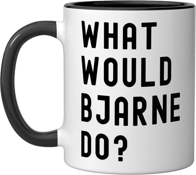 Taza de cerámica What Would Bjarne Do? Negro/Blanco