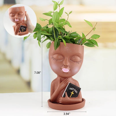 Maceta cara para plantas interior exterior con drenaje