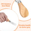 Cuchillos esparcidores de queso TIESOME 4 piezas acero inoxidable mango madera