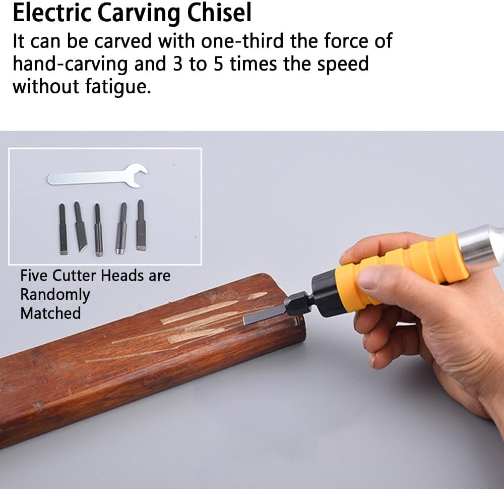 Juego 5 Cinceles Taladro Eléctrico para Madera