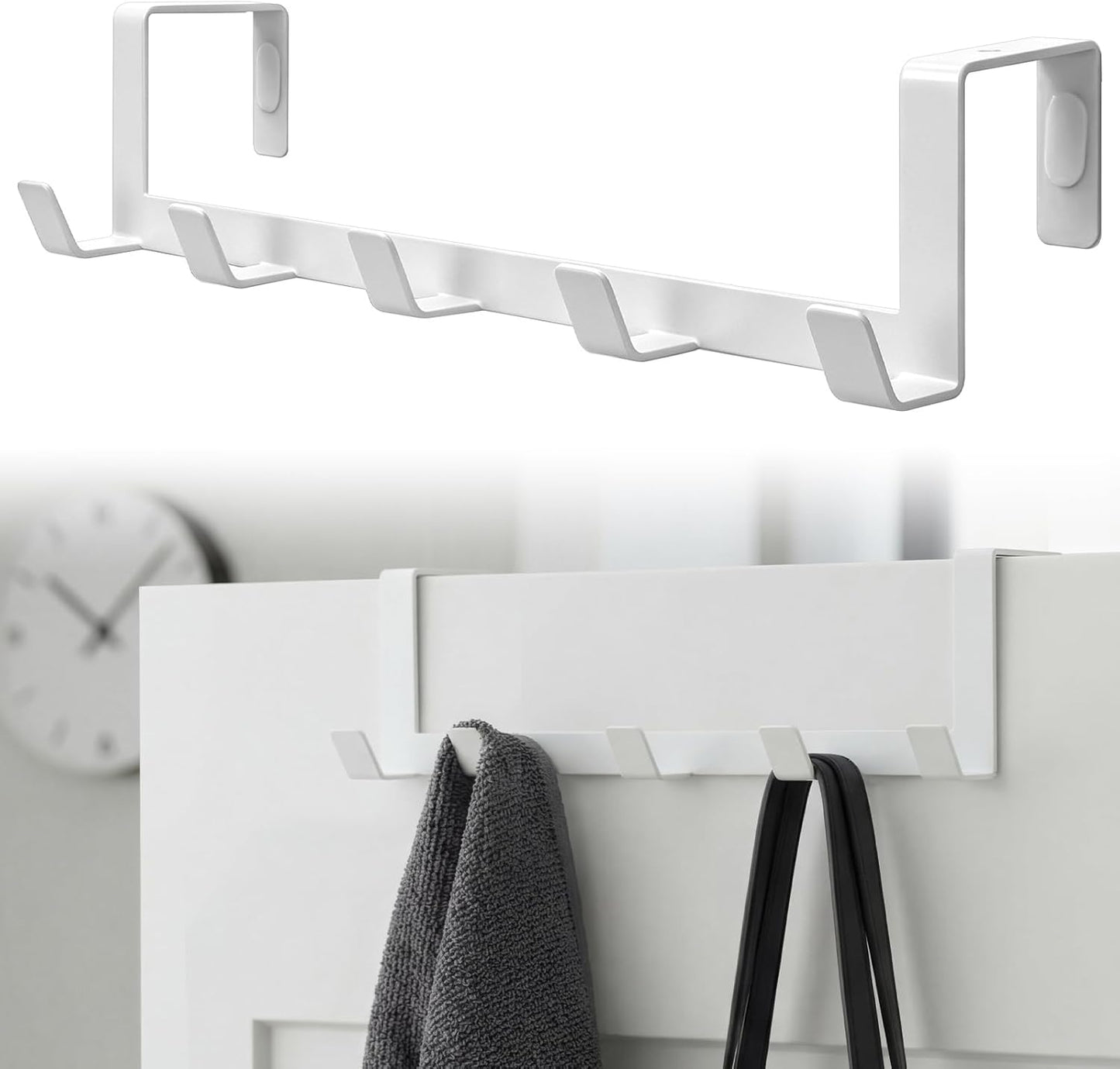 Ganchos puerta 1-3/8pulg perchero dormitorio baño