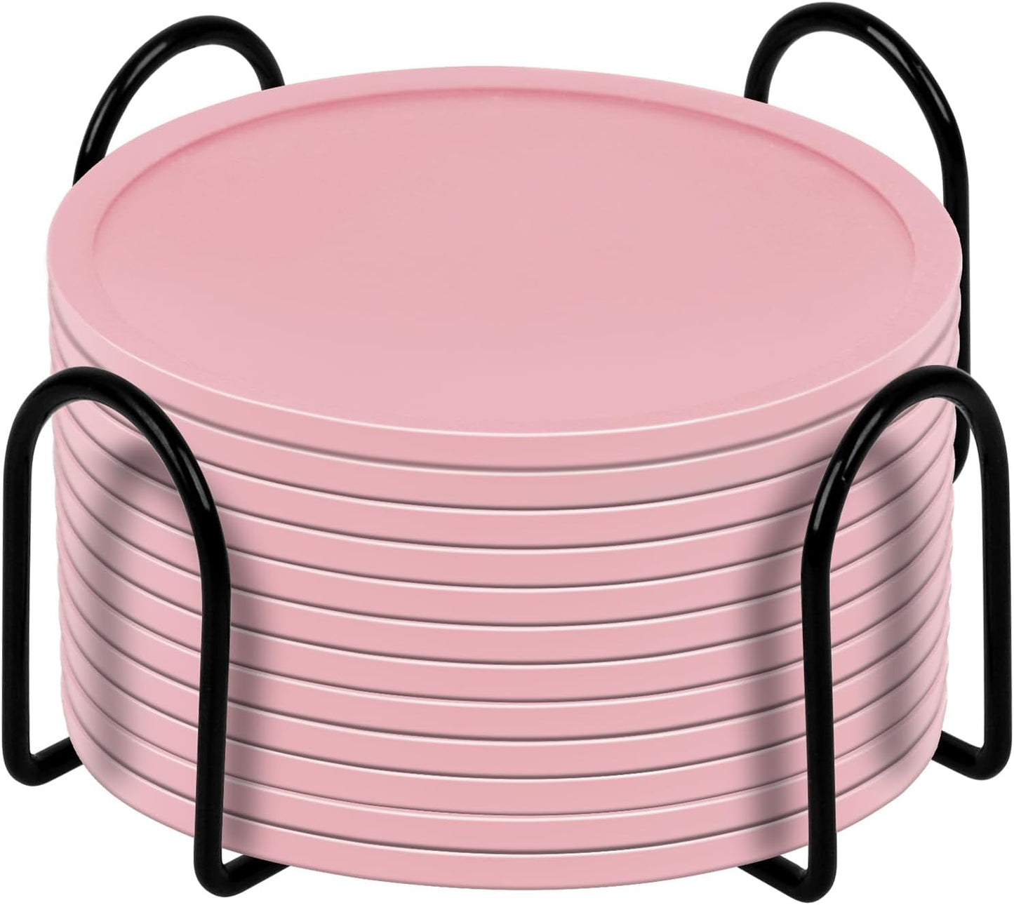 Juego de 12 posavasos de silicona con soporte resistente al calor
