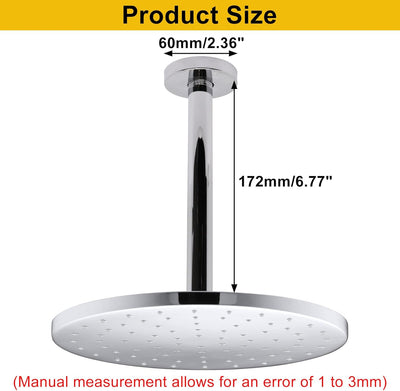 Brazo ducha recto 8pulg acero inox reemplazo universal