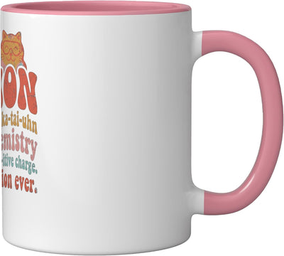 Taza Cerámica Ciencia Retro con Dibujo Gato