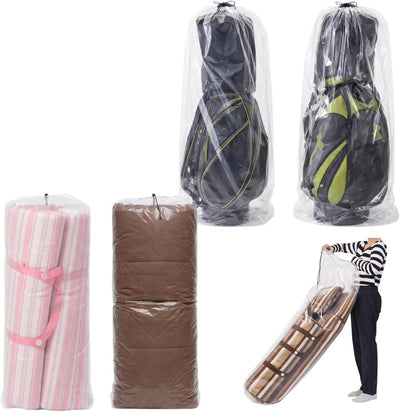 4 bolsas plástico con cordón para maletas XL
