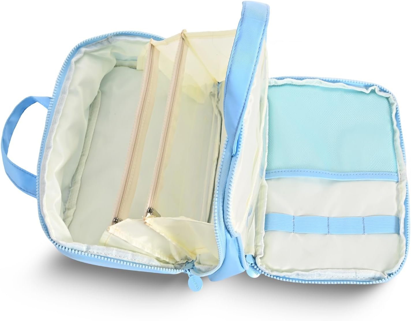 Bolsa maquillaje viaje gran capacidad con divisor y asa