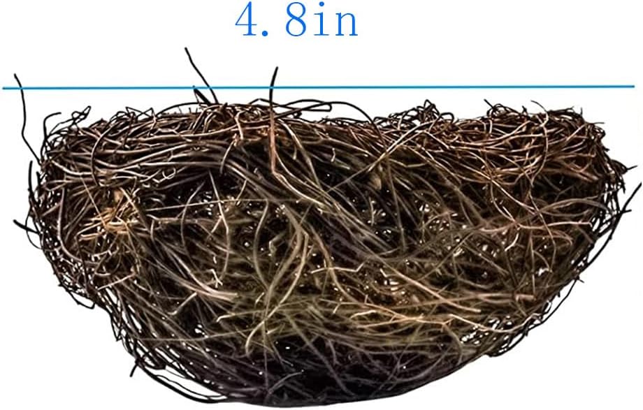2 Nidos Pájaros Ratán 4.8pulg para Manualidades Jardín