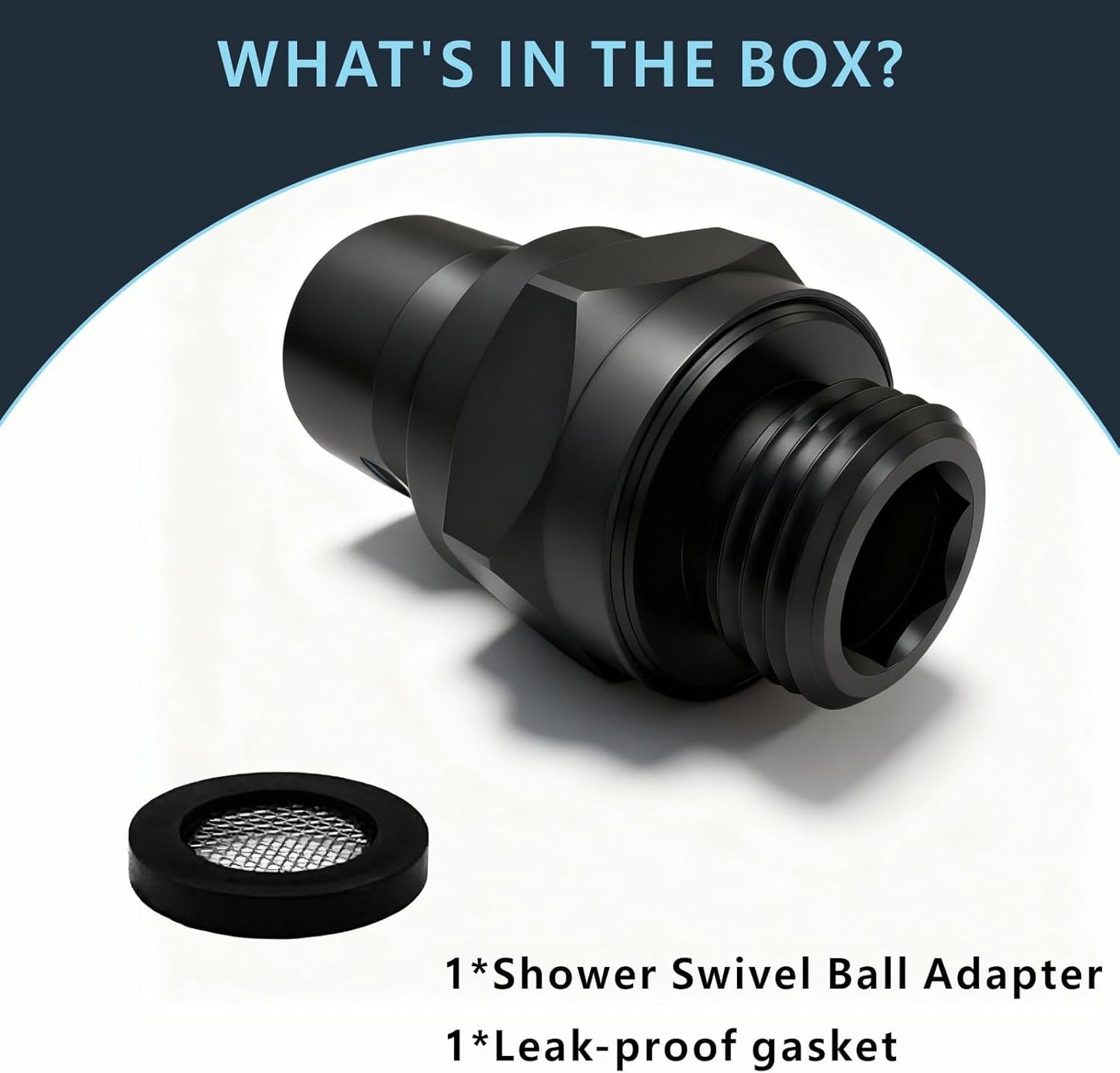 Adaptador bola giratoria cabezal ducha metal sólido