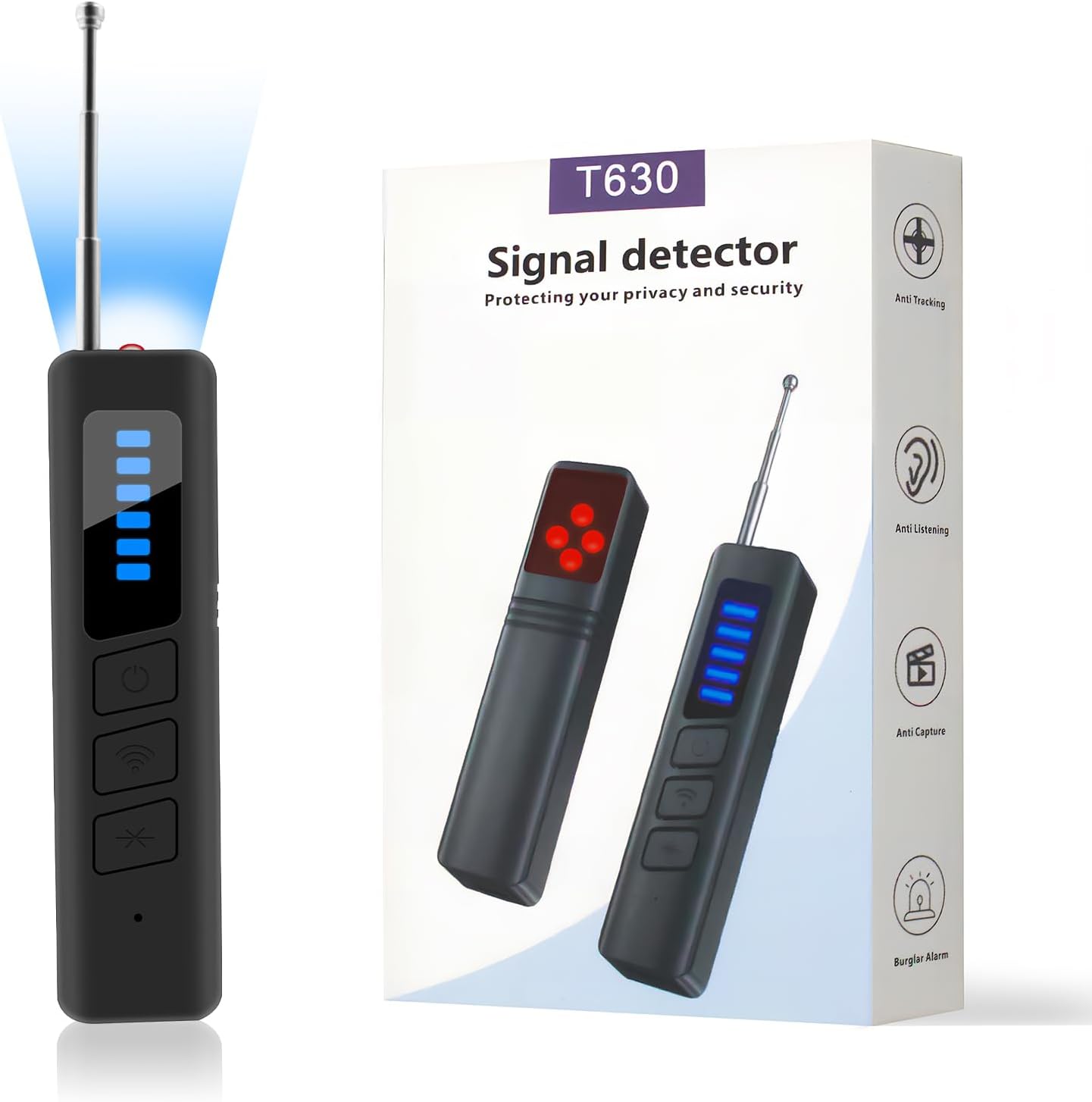 Detector cámaras ocultas GPS señales coche hogar