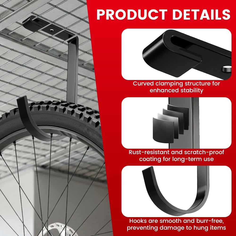 Ganchos bicicleta soporte techo garaje paquete 6
