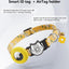 Collar gato con QR y soporte AirTag algodón ajustable amarillo