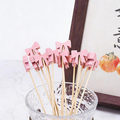 100 Palillos Cóctel 5pulg Bambú Natural para Aperitivos