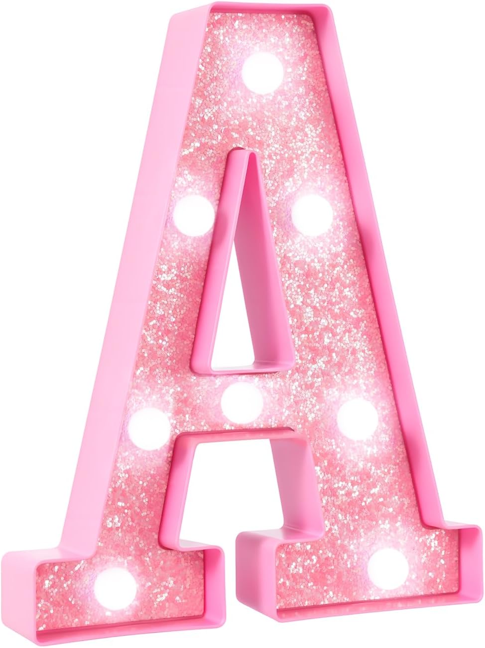 Letras LED marquesina rosa cálido para fiesta cumpleaños
