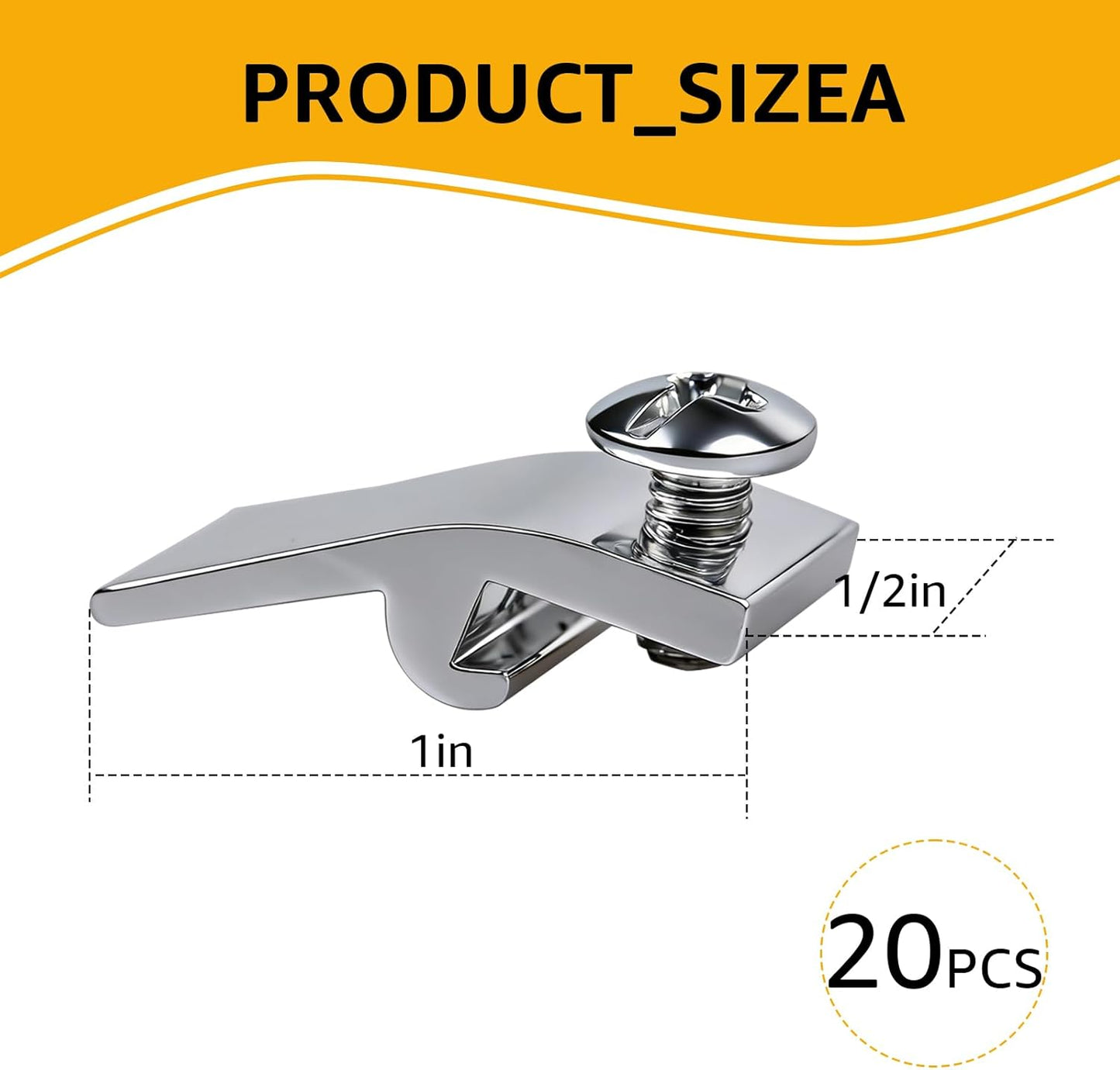 Clips aluminio para puerta de tormenta 5/16 pulg