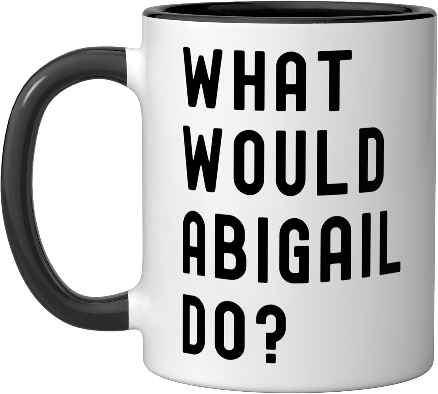 Taza cerámica What Would Abigail Do? Negro/Blanco