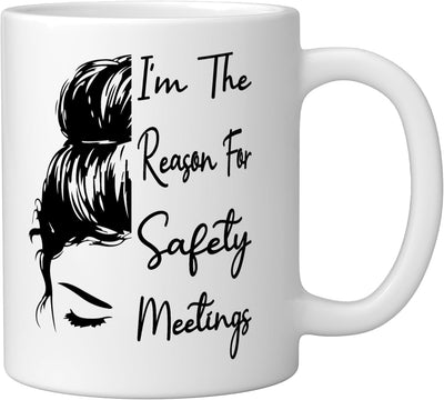 Taza Cerámica Blanca Colleagues The Reason For Safety Meetings