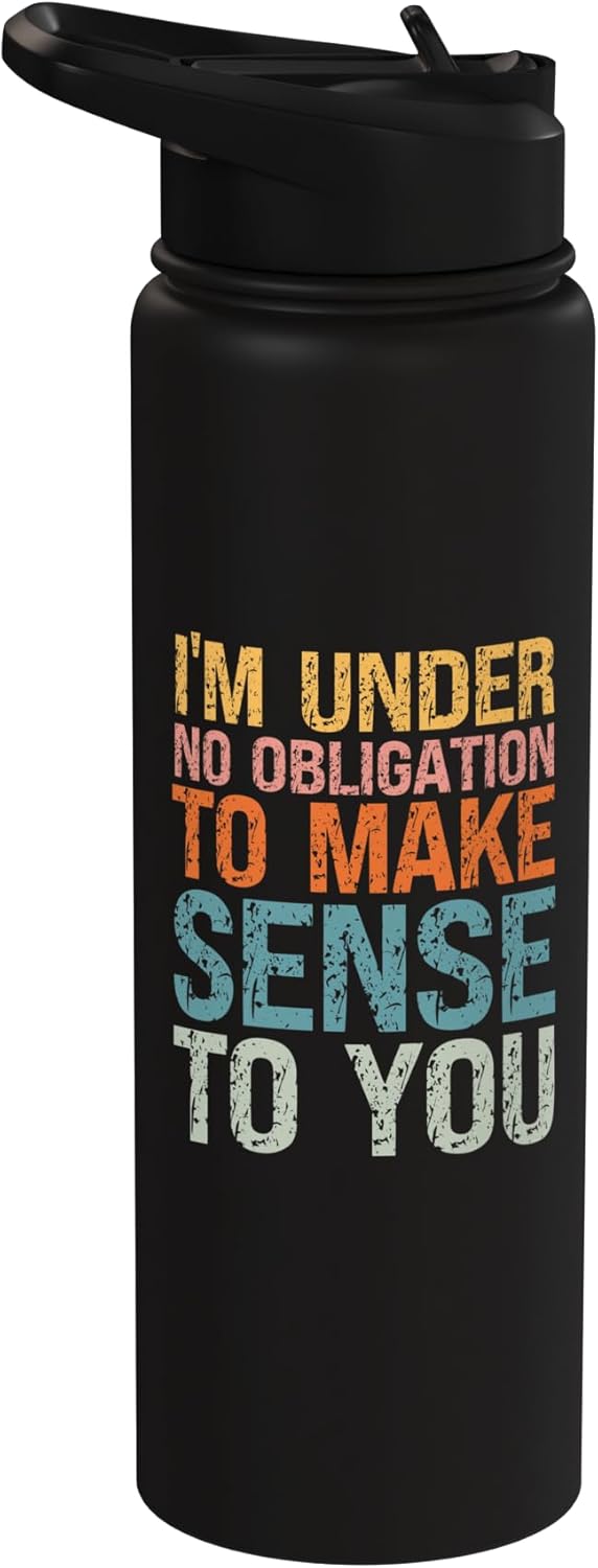 Botella de agua acero inoxidable sin BPA con humor sarcástico