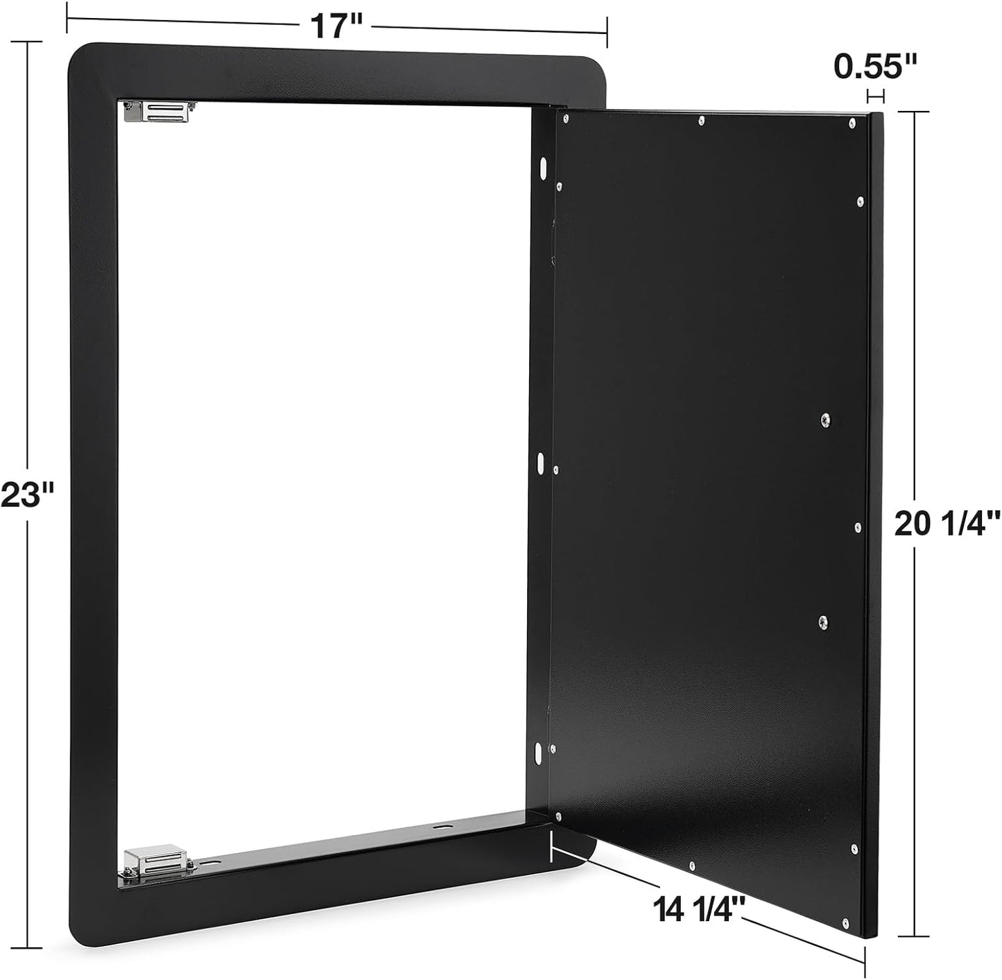 Puerta acceso barbacoa 17x23pulg vertical color negro