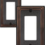 Placas pared metal decorativas perlas bronce envejecido set 2