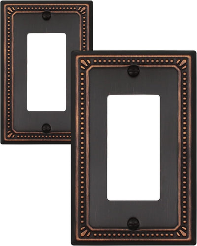 Placas pared metal decorativas perlas bronce envejecido set 2