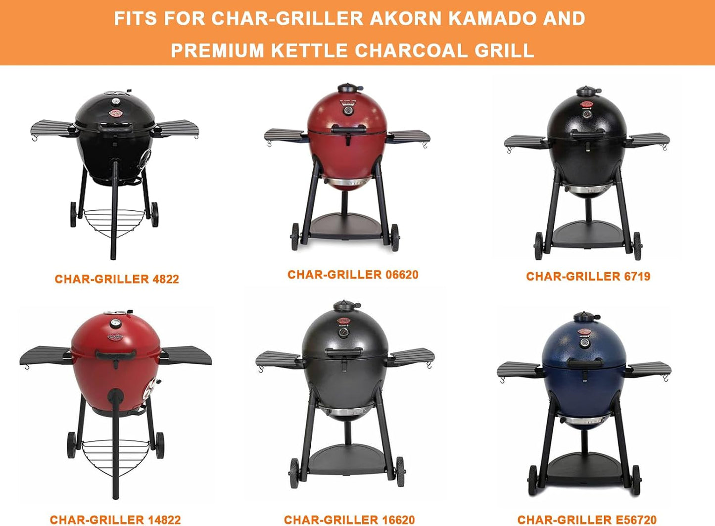 Funda parrilla Char-Griller 6755 Akorn negro resistente agua