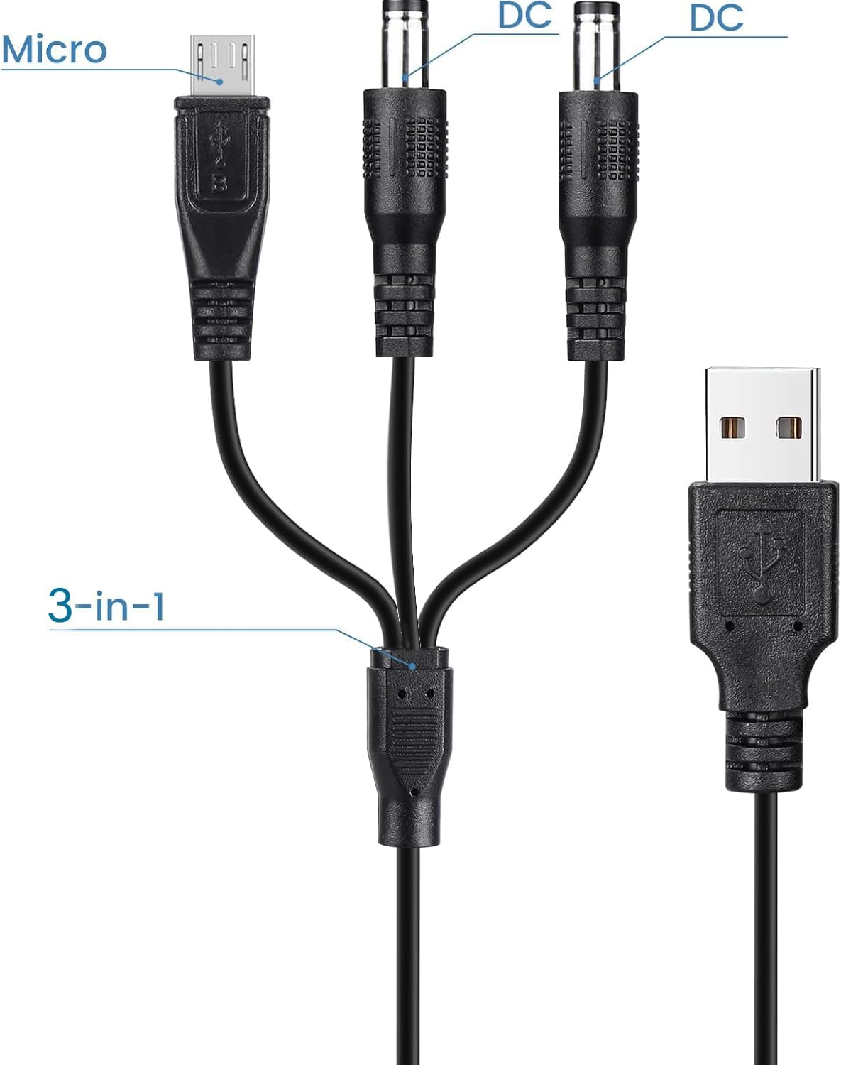 Cable 3en1 para collar Bousnic RS2 carga rápida
