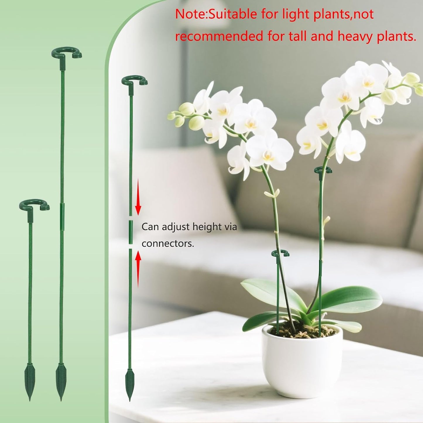 30 Estacas Soporte Plantas 14.6pulg Interior