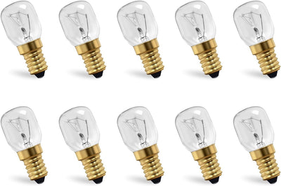 10 Bombillas para Microondas Whirlpool E14