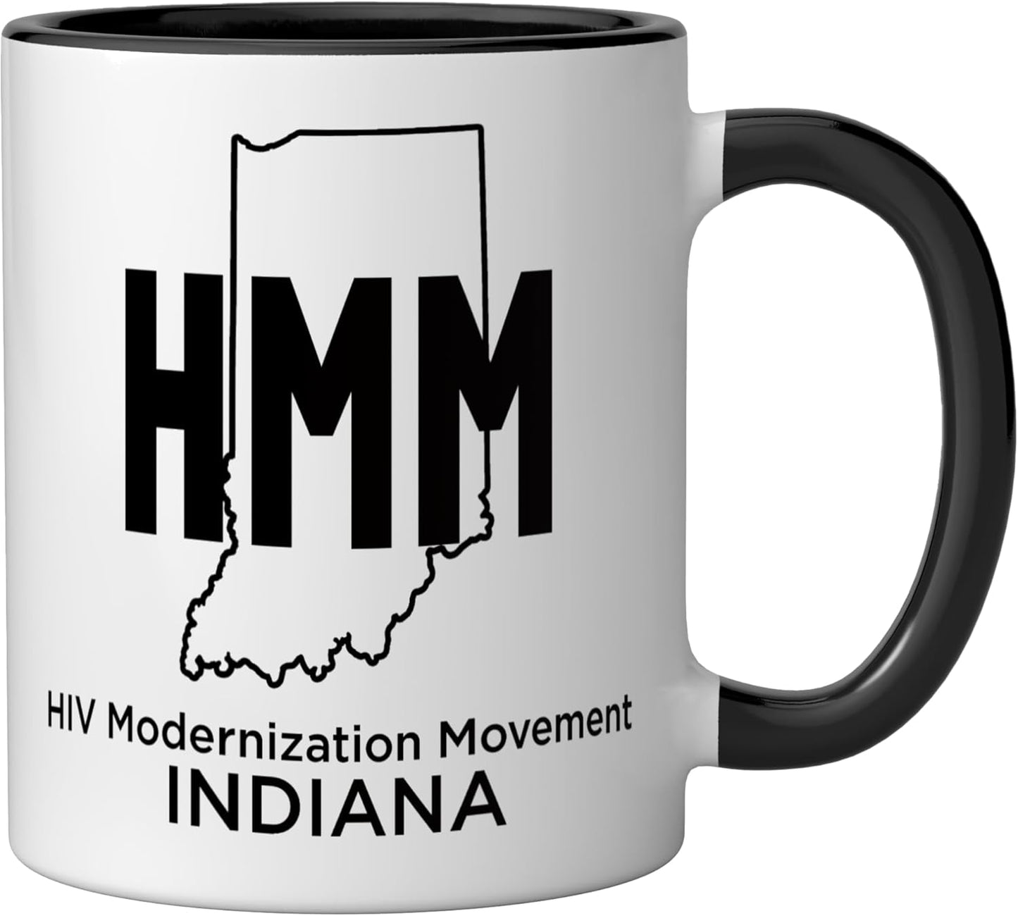 Taza cerámica HMM Indiana negro/blanco