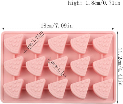 15 Moldes Caramelo Silicón Sandía Decoración Torta
