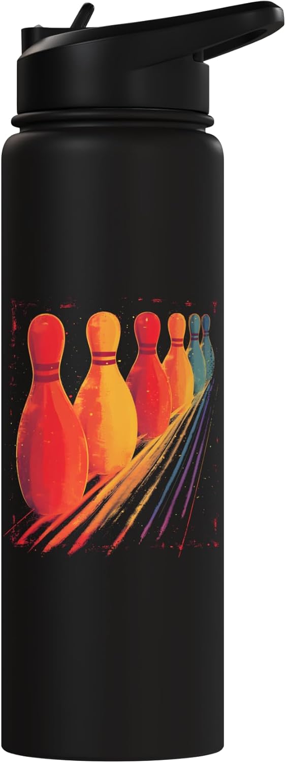 Bolso de agua acero inoxidable aislado estilo bowling