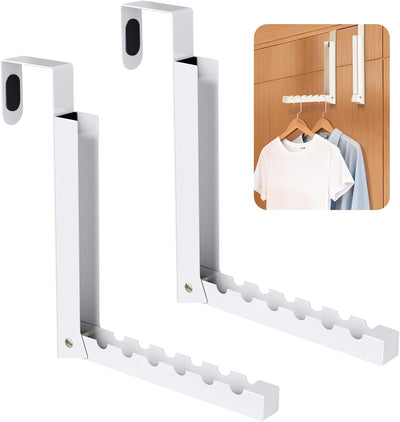 Estante secador plegable puerta set 2 metal blanco