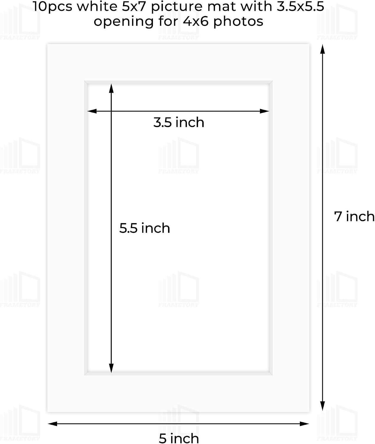 Tapete fotos 5x7 biselado blanco 4x6 mate 4 capas
