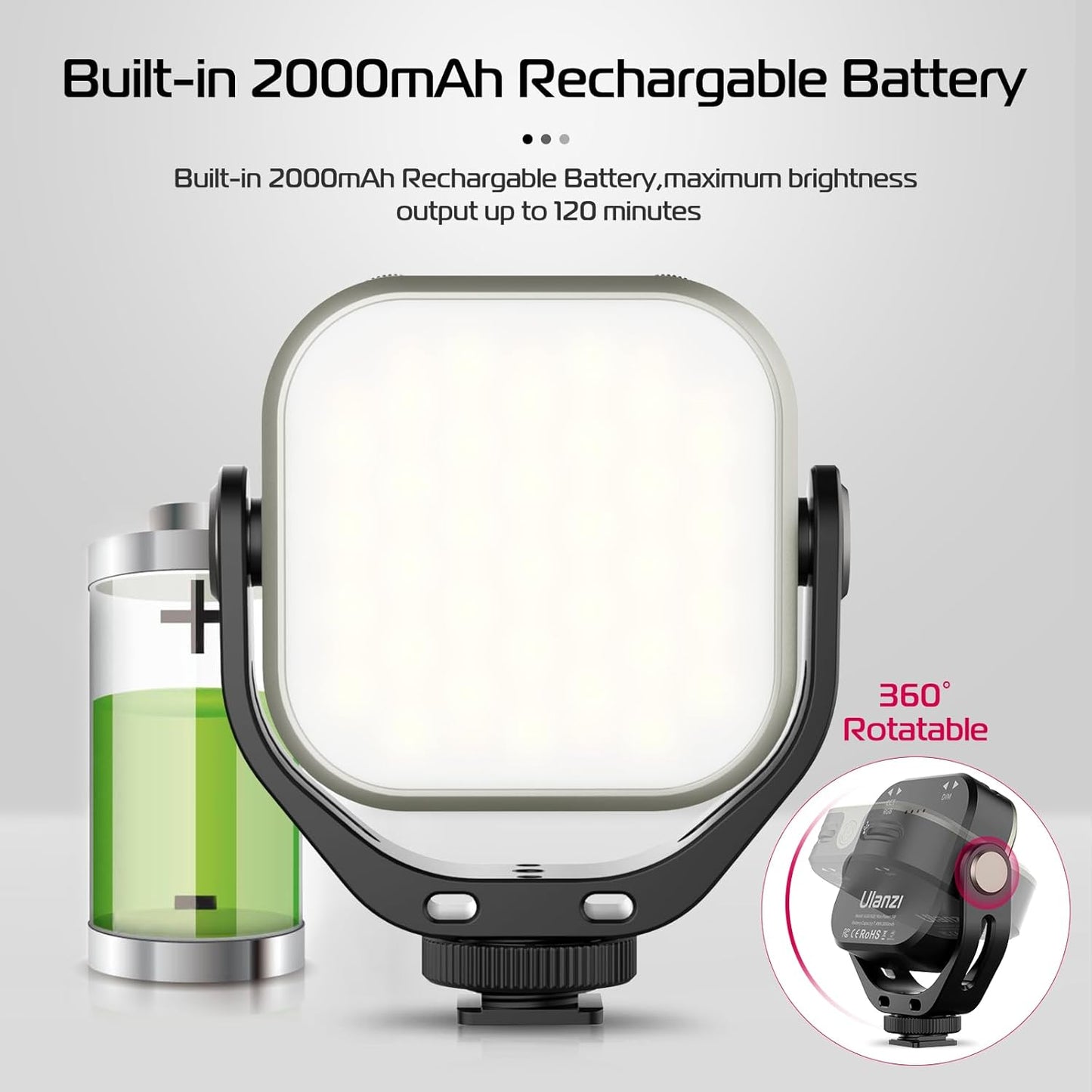 Luz RGB portátil para cámara CRI95