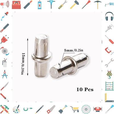 Pasadores estante 10 Uds acero inox 0.197pulg