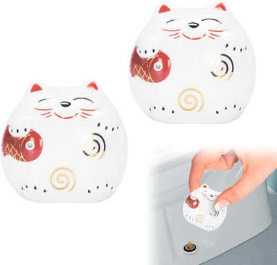 Cubierta cerámica perno inodoro gato decorativa baño