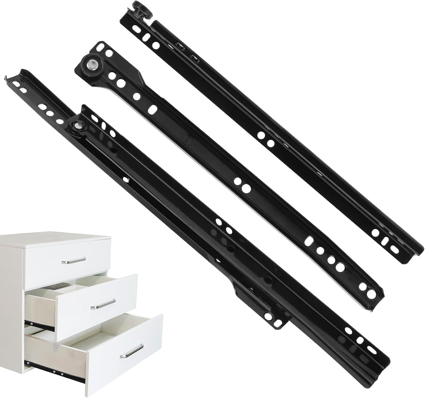 Cajón soporte hardware metal riel lateral para muebles lisos