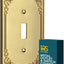 Cubierta placa pared interruptor luz metal dorado latón