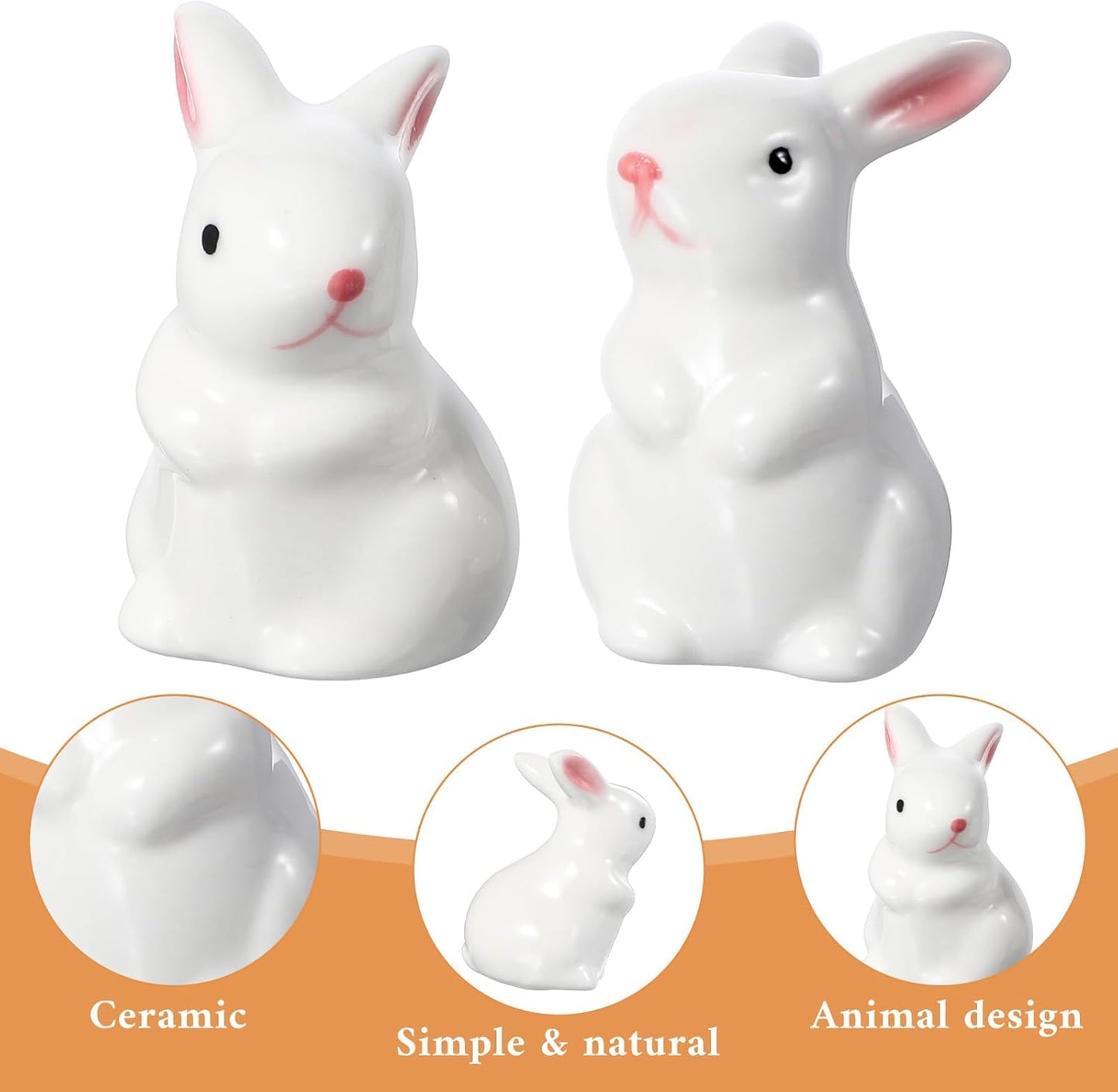 2 Fundas Cerámica Pernos Inodoro Tapas Rosca Conejo Blanco