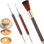 Set 3 Brochas Limpieza Mango Madera Accesorios Cafetería