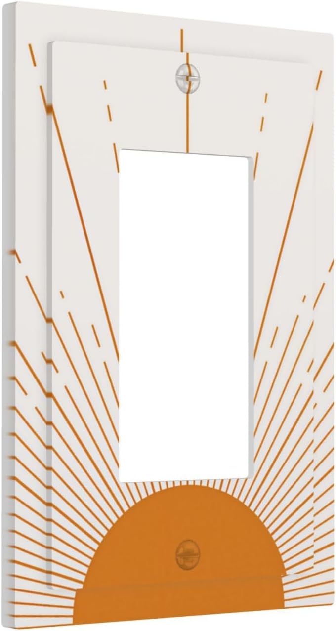 Placa pared interruptor luz basculante sol dorado bohemio 5x3