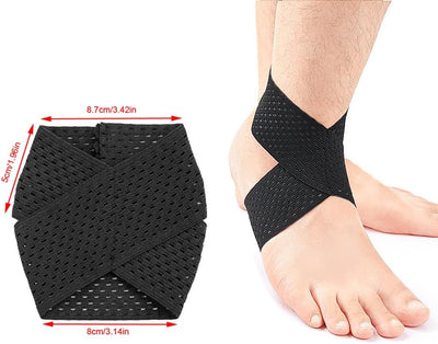 2 Pzas Soporte Tobillo Elástico para Deportes y Caminatas