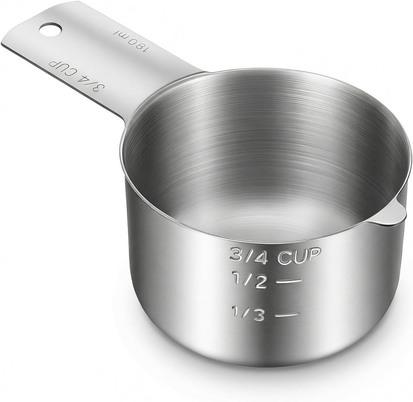 Cucharita acero inox 3/4 taza 6oz 180ml para cocina