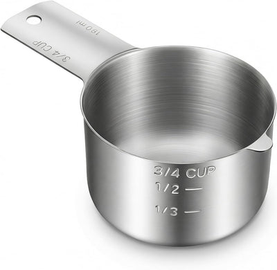 Cucharita acero inox 3/4 taza 6oz 180ml para cocina