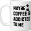 Taza de café divertida para amantes del café blanco cerámica