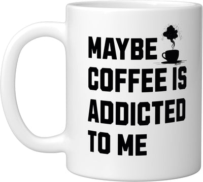 Taza de café divertida para amantes del café blanco cerámica